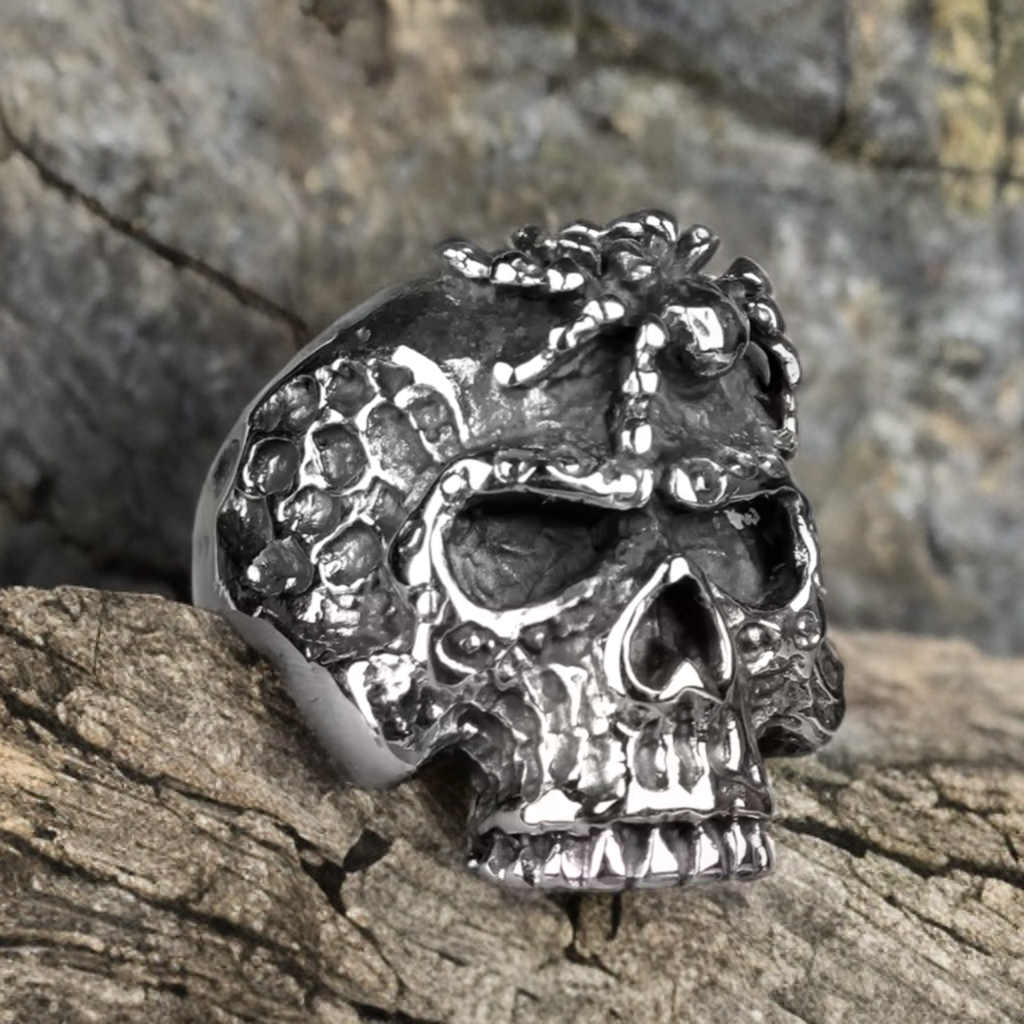 Widow’s Web Skull Ring