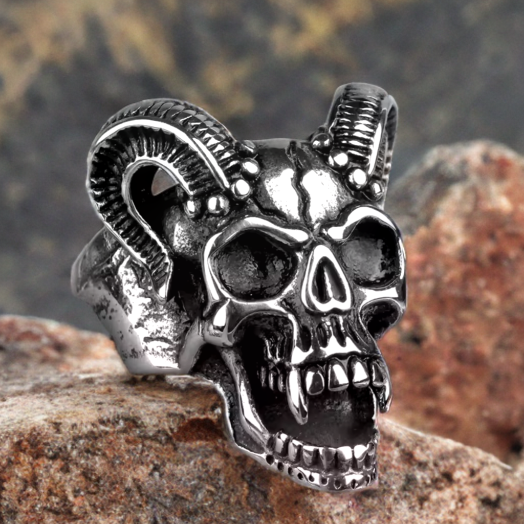 Ram Skull Sovereign Ring