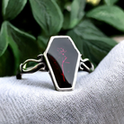 Lady Crimson Rose Coffin Ring