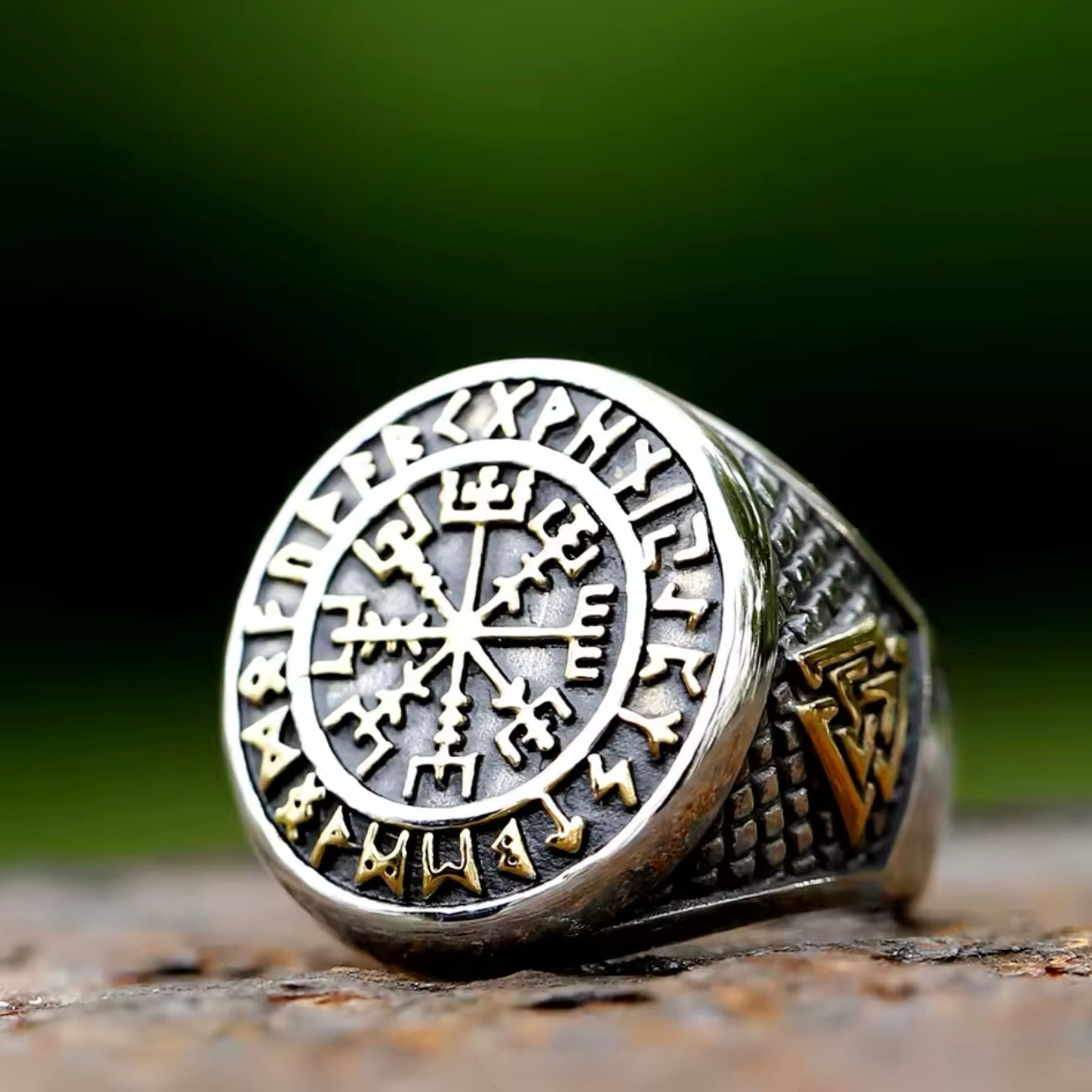 Rune Compass Ring
