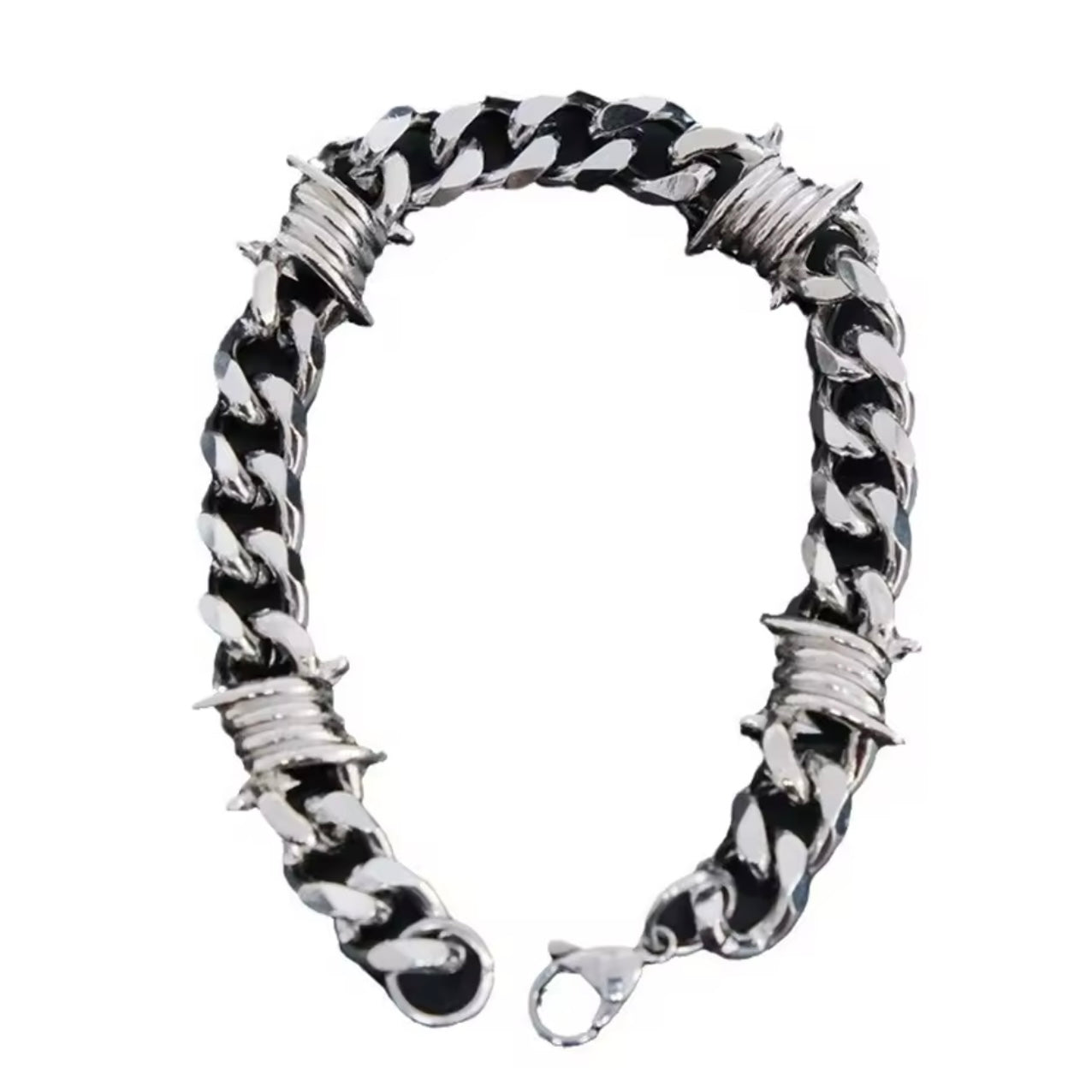 Barbed Elegance Chain Bracelet