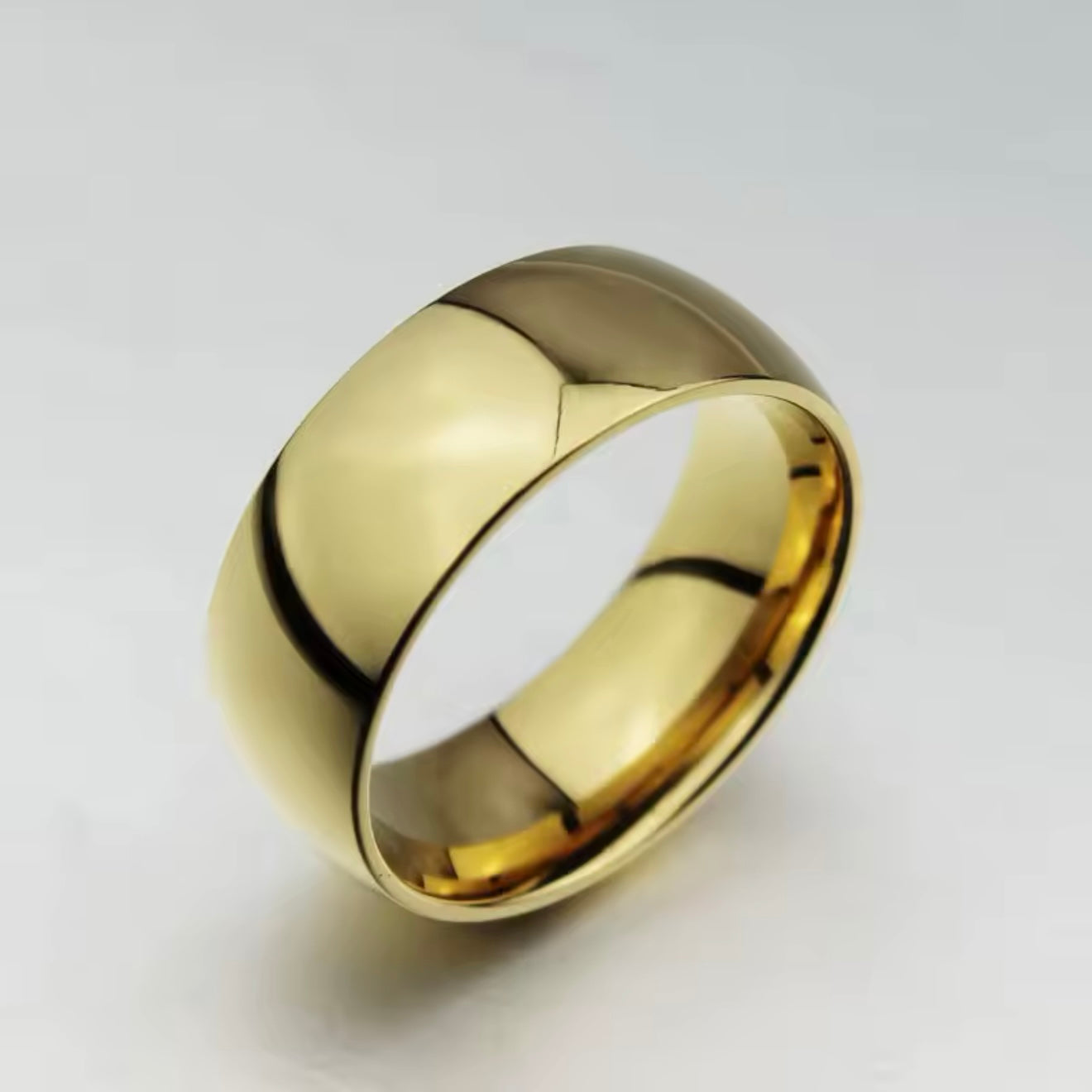 Golden Luxe Steel Shine Ring