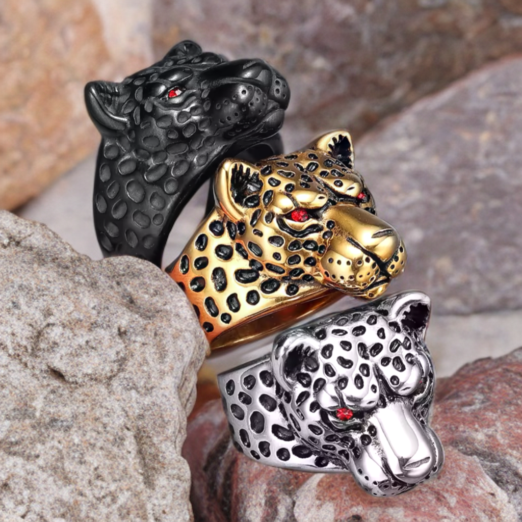 Fierce Panther Stainless Steel Ring