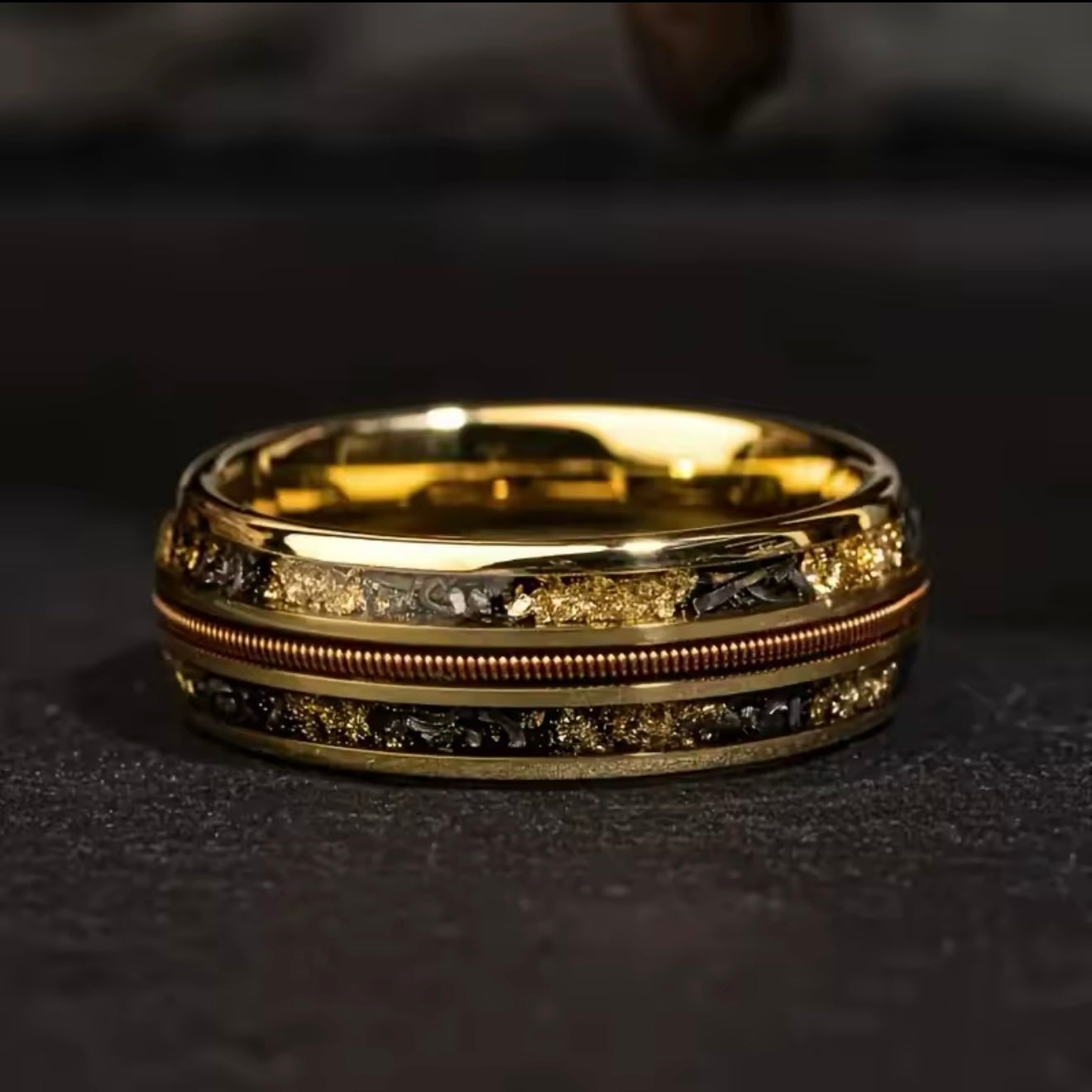 Golden String Harmony Ring