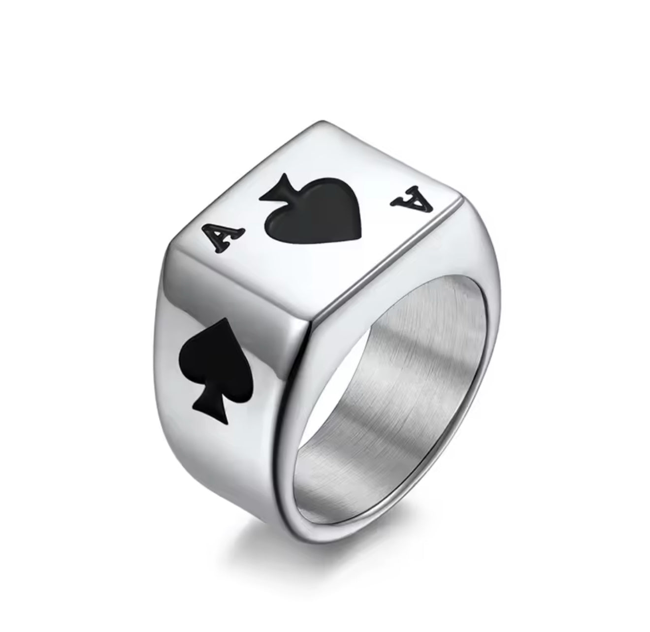 Ace of Spades Stainless Steel Ring