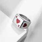 Ace of Hearts Stainless Steel Ring